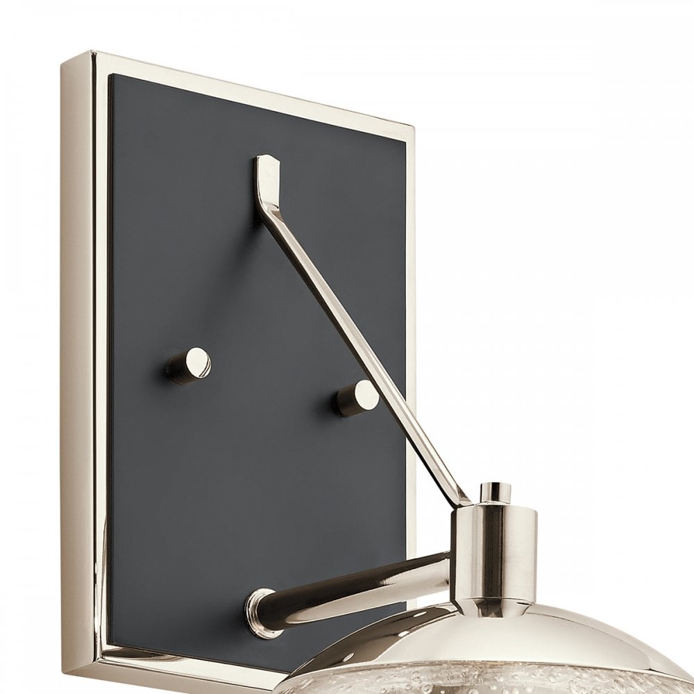 Harper Modern Wall Light In Nickel With Clear Glass Globes QN-MARILYN1