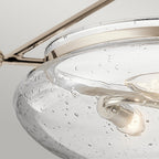 Belle Classic 3 Light Semi Flush Ceiling Light In Polished Nickel Finish QN-BELLE-SF-PN