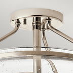 Belle Classic 3 Light Semi Flush Ceiling Light In Polished Nickel Finish QN-BELLE-SF-PN