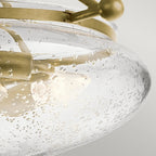 Belle Classic 3 Light Semi Flush Ceiling Light In Brushed Natural Brass QN-BELLE-SF-BNB