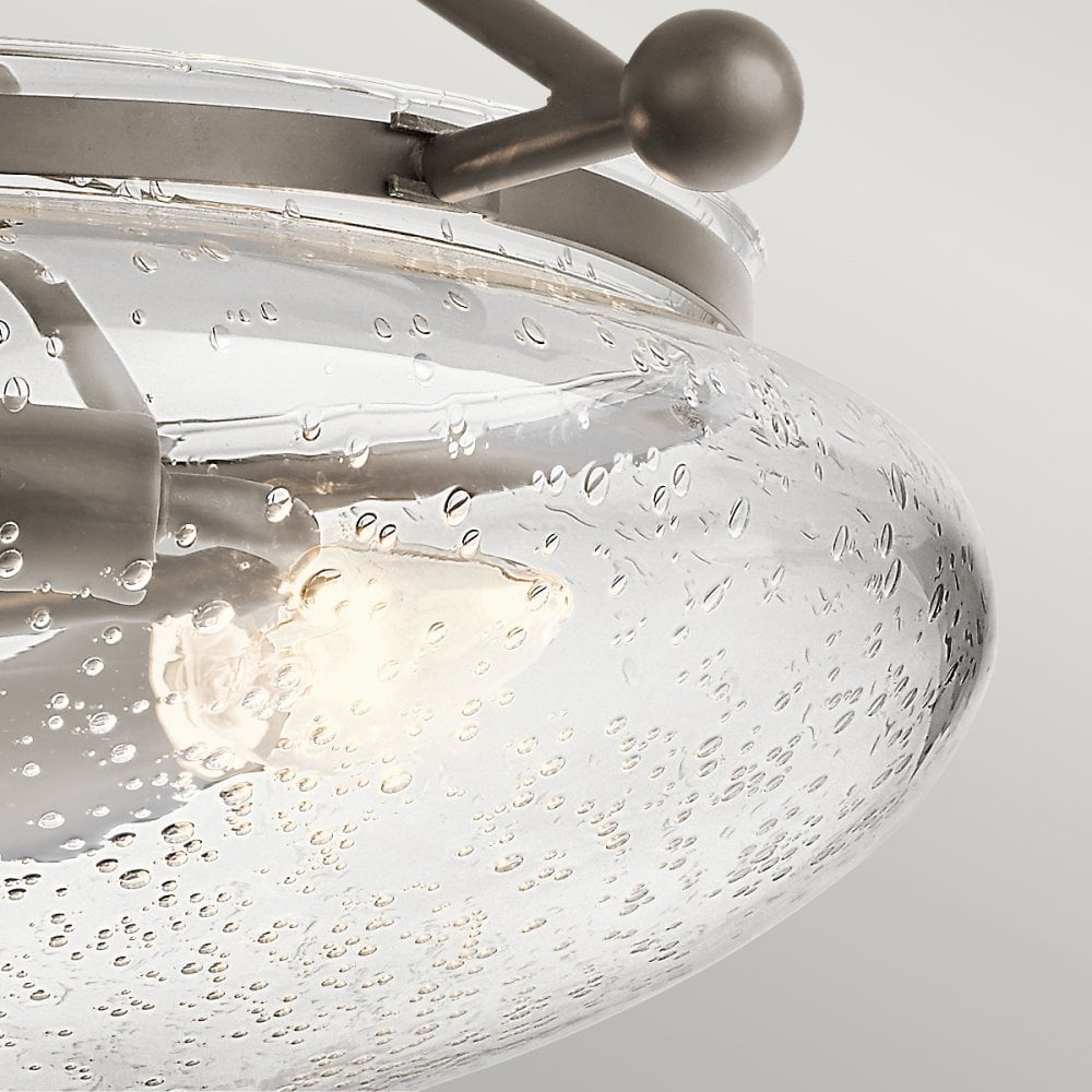 Belle Classic 3 Light Semi Flush Ceiling Light In Olde Bronze QN-BELLE-SF-OZ