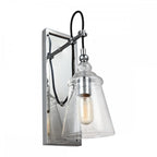 Loras Contemporary Single Wall Light In Polished Chrome Finish QN-LORAS1