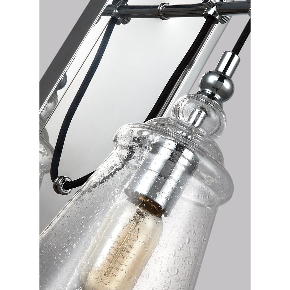 Loras Contemporary Single Wall Light In Polished Chrome Finish QN-LORAS1
