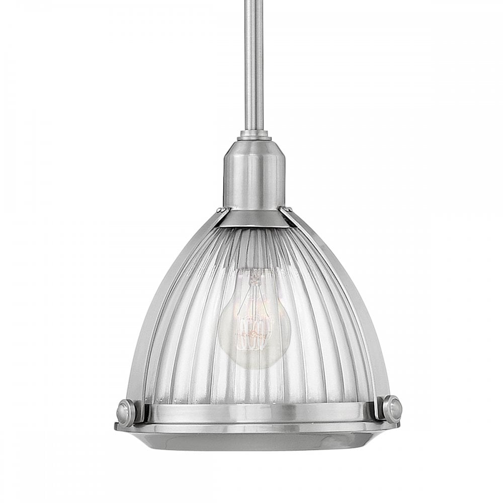 Elroy Vintage Ceiling Pendant Light In Brushed Nickel Finish QN-ELROY-BN