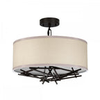 Taiko 3 Light Ceiling Pendant Light In Old Bronze Finish TAIKO-3P