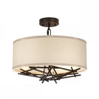 Taiko 3 Light Ceiling Pendant Light In Old Bronze Finish TAIKO-3P