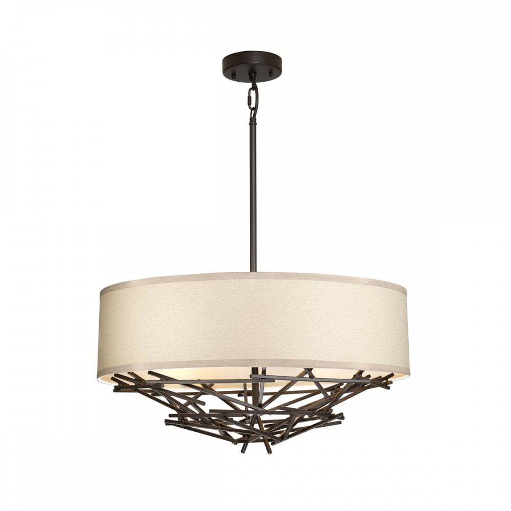 Taiko 4 Light Ceiling Pendant Light In Old Bronze Finish TAIKO-4P