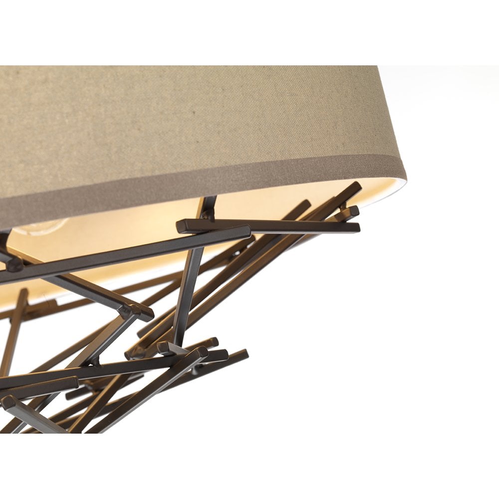 Taiko 4 Light Ceiling Pendant Light In Old Bronze Finish TAIKO-4P