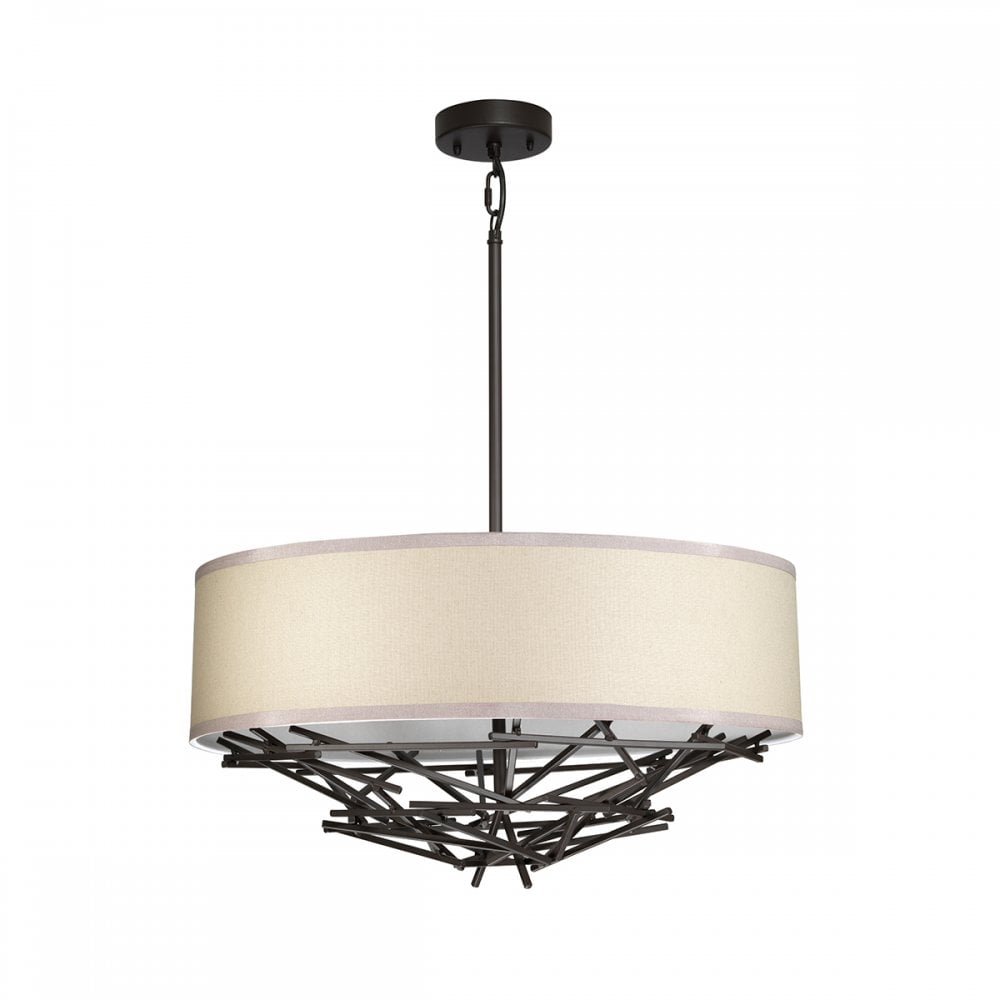 Taiko 4 Light Ceiling Pendant Light In Old Bronze Finish TAIKO-4P