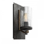 Angelo Single Wall Light In Slate Grey Metal QN-ANGELO1