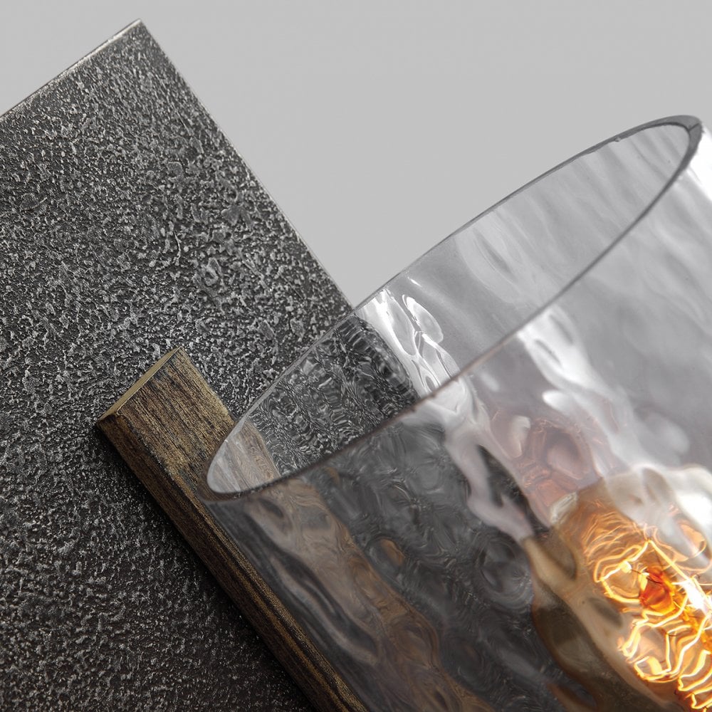 Angelo Single Wall Light In Slate Grey Metal QN-ANGELO1