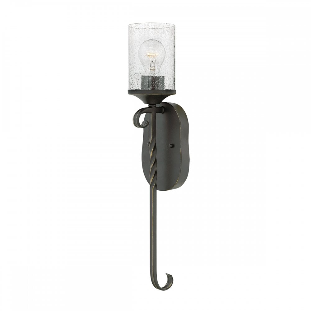 Casa Classic 1 Light Wall Light In Olde Black Finish HK-CASA1