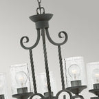 Casa Classic 5 Light Ceiling Chandelier In Olde Black Finish HK-CASA5