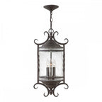 Casa Classic 3 Light Outdoor Chain Lantern In Olde Black Finish HK-CASA8