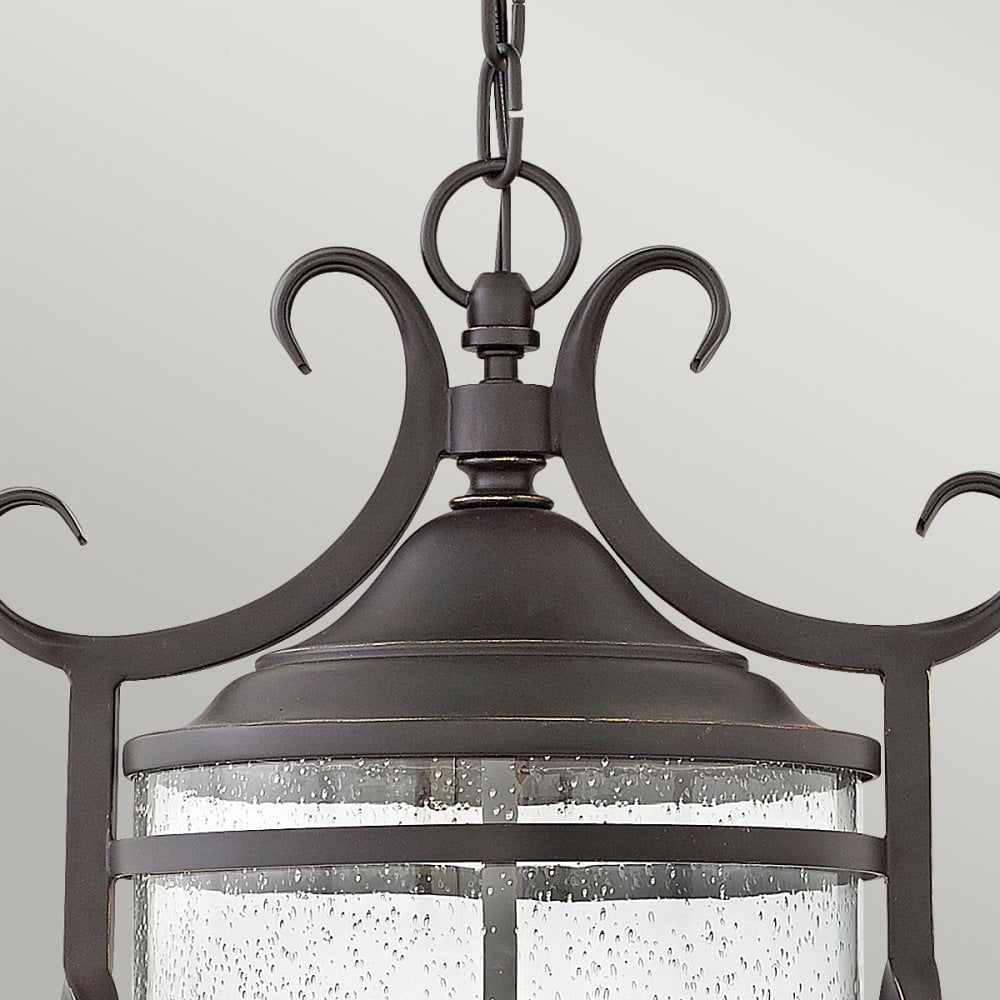 Casa Classic 3 Light Outdoor Chain Lantern In Olde Black Finish HK-CASA8