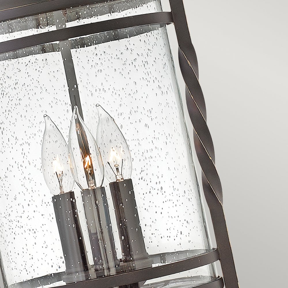 Casa Classic 3 Light Outdoor Chain Lantern In Olde Black Finish HK-CASA8