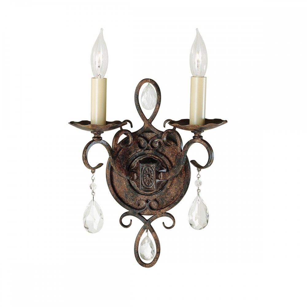 Chateau 2 Light Wall Light In Mocha Bronze Finish FE-CHATEAU2