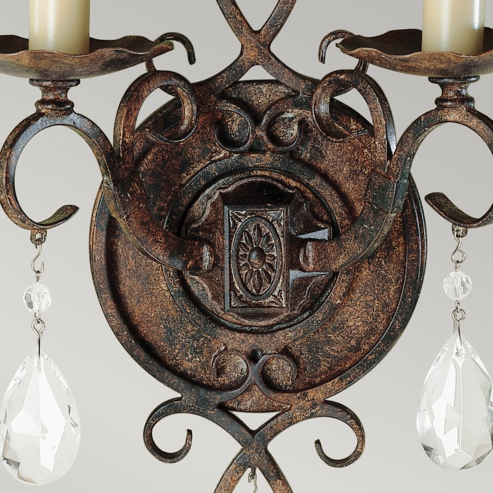 Chateau 2 Light Wall Light In Mocha Bronze Finish FE-CHATEAU2