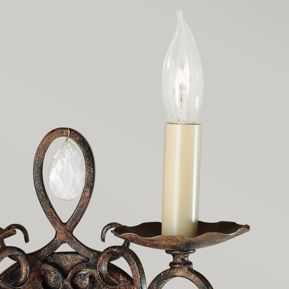 Chateau 2 Light Wall Light In Mocha Bronze Finish FE-CHATEAU2