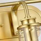 Braelyn 3 Light Vintage Bathroom Wall Light In Brushed Brass Finish QN-BRAELYN3-BB