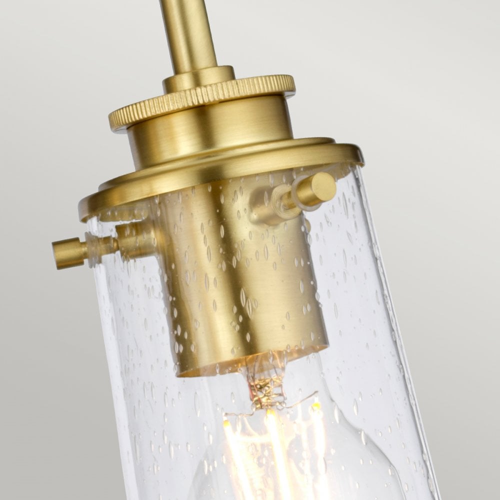 Braelyn 3 Light Vintage Bathroom Wall Light In Brushed Brass Finish QN-BRAELYN3-BB