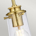 Braelyn 3 Light Vintage Bathroom Wall Light In Brushed Brass Finish QN-BRAELYN3-BB