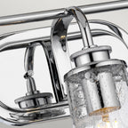 Braelyn 3 Light Vintage Bathroom Wall Light In Polished Chrome Finish QN-BRAELYN3-PC