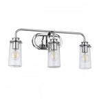 Braelyn 3 Light Vintage Bathroom Wall Light In Polished Chrome Finish QN-BRAELYN3-PC