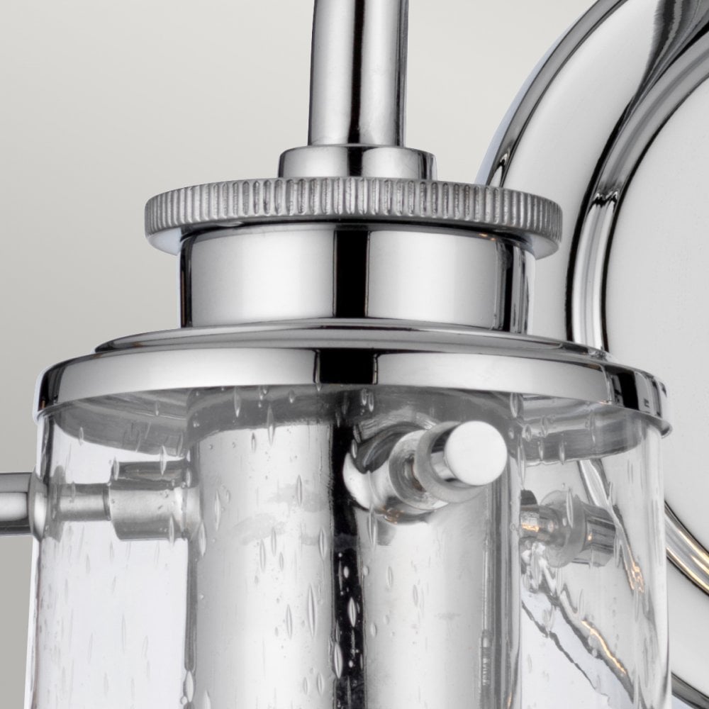 Braelyn 2 Light Vintage Bathroom Wall Light In Polished Chrome Finish QN-BRAELYN2-PC