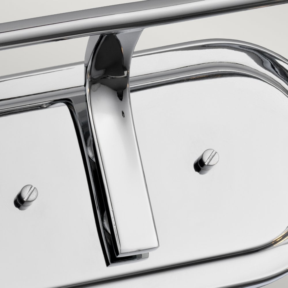Braelyn 2 Light Vintage Bathroom Wall Light In Polished Chrome Finish QN-BRAELYN2-PC