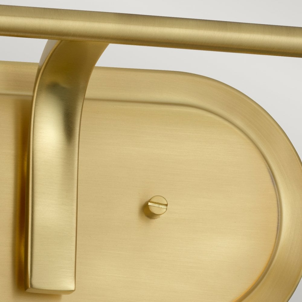 Braelyn 2 Light Vintage Bathroom Wall Light In Brushed Brass Finish QN-BRAELYN2-BB