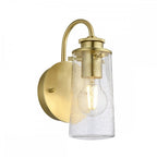 Braelyn 1 Light Vintage Bathroom Wall Light In Brushed Brass Finish QN-BRAELYN1-BB