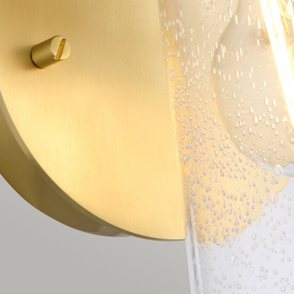 Braelyn 1 Light Vintage Bathroom Wall Light In Brushed Brass Finish QN-BRAELYN1-BB