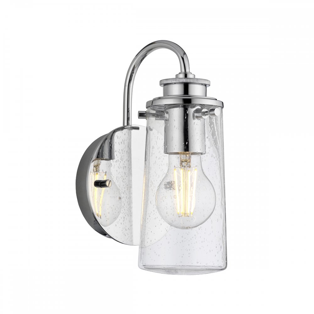 Braelyn 1 Light Vintage Bathroom Wall Light In Polished Chrome Finish QN-BRAELYN1-PC