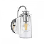 Braelyn 1 Light Vintage Bathroom Wall Light In Polished Chrome Finish QN-BRAELYN1-PC