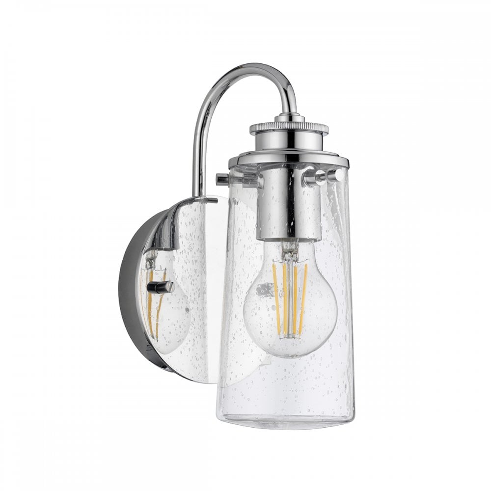 Braelyn 1 Light Vintage Bathroom Wall Light In Polished Chrome Finish QN-BRAELYN1-PC