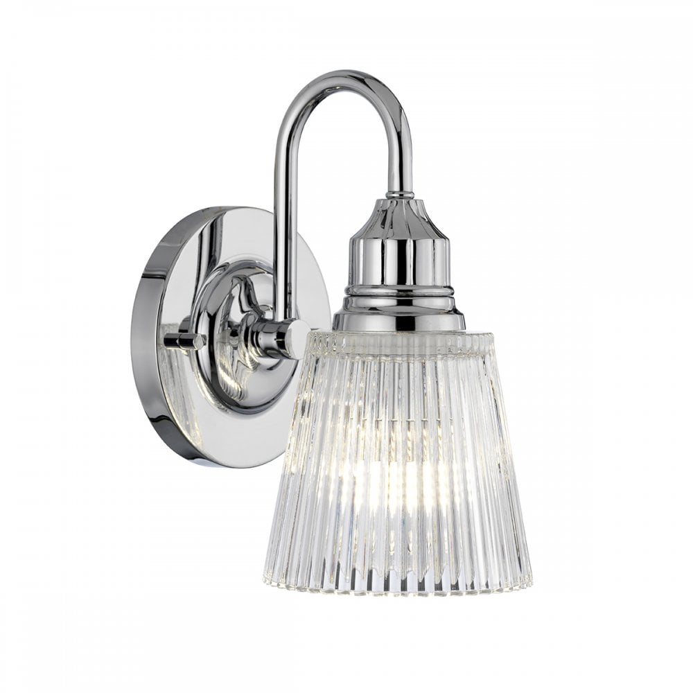 Addison 1 Light Wall Light In Polished Chrome Finish IP44 QN-ADDISON1-BATH