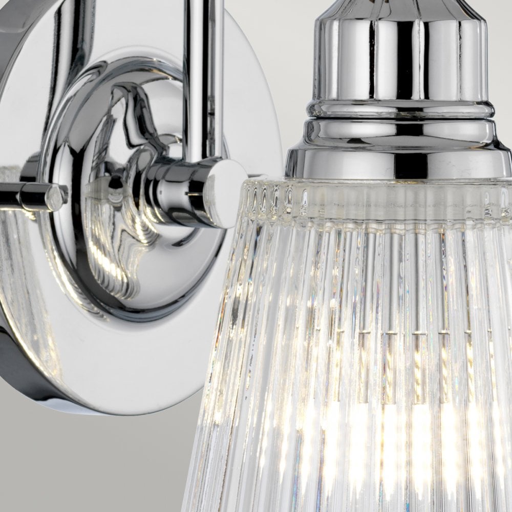 Addison 1 Light Wall Light In Polished Chrome Finish IP44 QN-ADDISON1-BATH