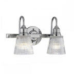 Addison 2 Light Wall Light In Polished Chrome Finish IP44 QN-ADDISON2-BATH