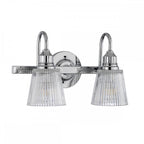 Addison 2 Light Wall Light In Polished Chrome Finish IP44 QN-ADDISON2-BATH