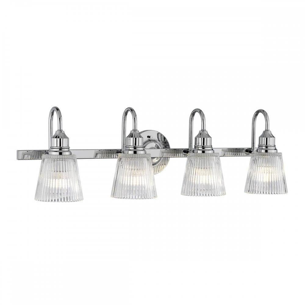 Addison 4 Light Wall Light In Polished Chrome Finish IP44 QN-ADDISON4-BATH