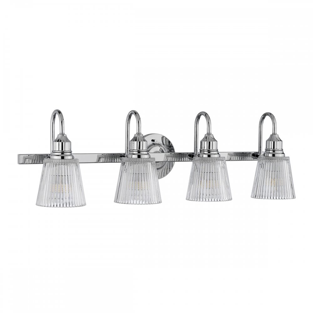Addison 4 Light Wall Light In Polished Chrome Finish IP44 QN-ADDISON4-BATH