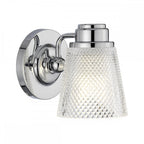 Hudson 1 Light Bathroom Wall Light In Polished Chrome Finish QN-HUDSON1-BATH