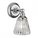 Keynes 1 Light Bathroom Wall Light In Polished Chrome Finish QN-KEYNES1-BATH