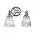 Keynes 2 Light Bathroom Wall Light In Polished Chrome Finish QN-KEYNES2-BATH