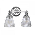Keynes 2 Light Bathroom Wall Light In Polished Chrome Finish QN-KEYNES2-BATH