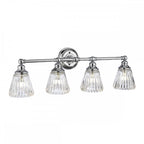 Keynes 4 Light Bathroom Wall Light In Polished Chrome Finish QN-KEYNES4-BATH