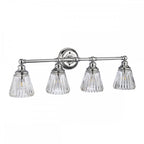 Keynes 4 Light Bathroom Wall Light In Polished Chrome Finish QN-KEYNES4-BATH