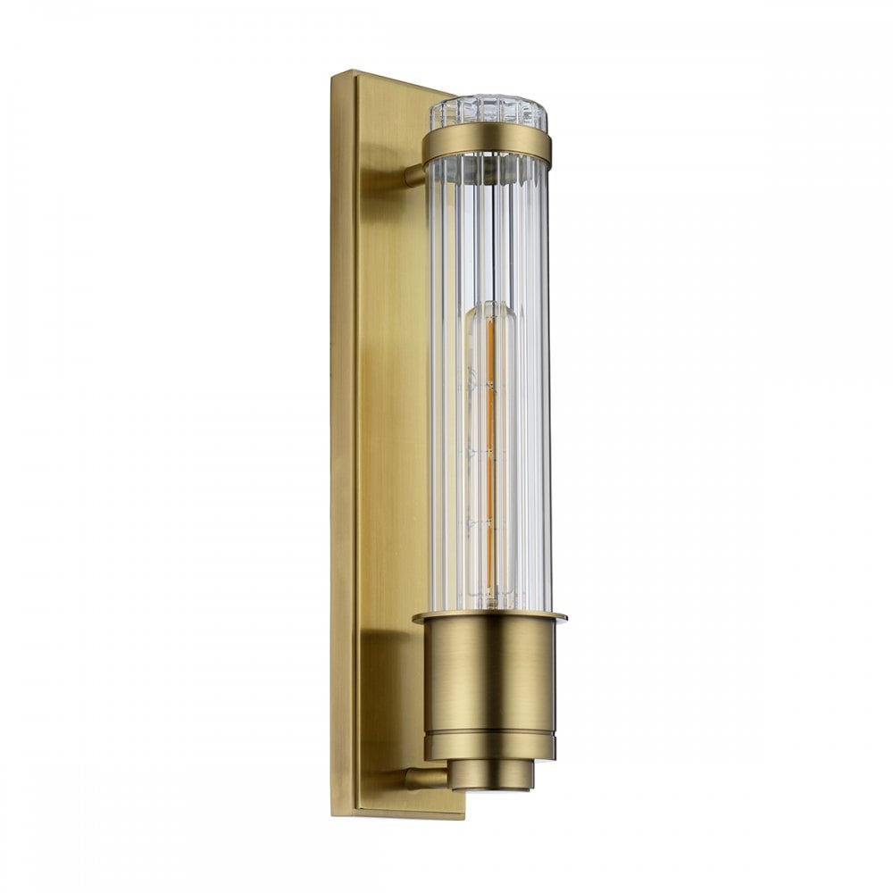 Wellington 1 Light Bathroom Wall Light In Aged Brass Finish QN-WELLINGTON1-AB