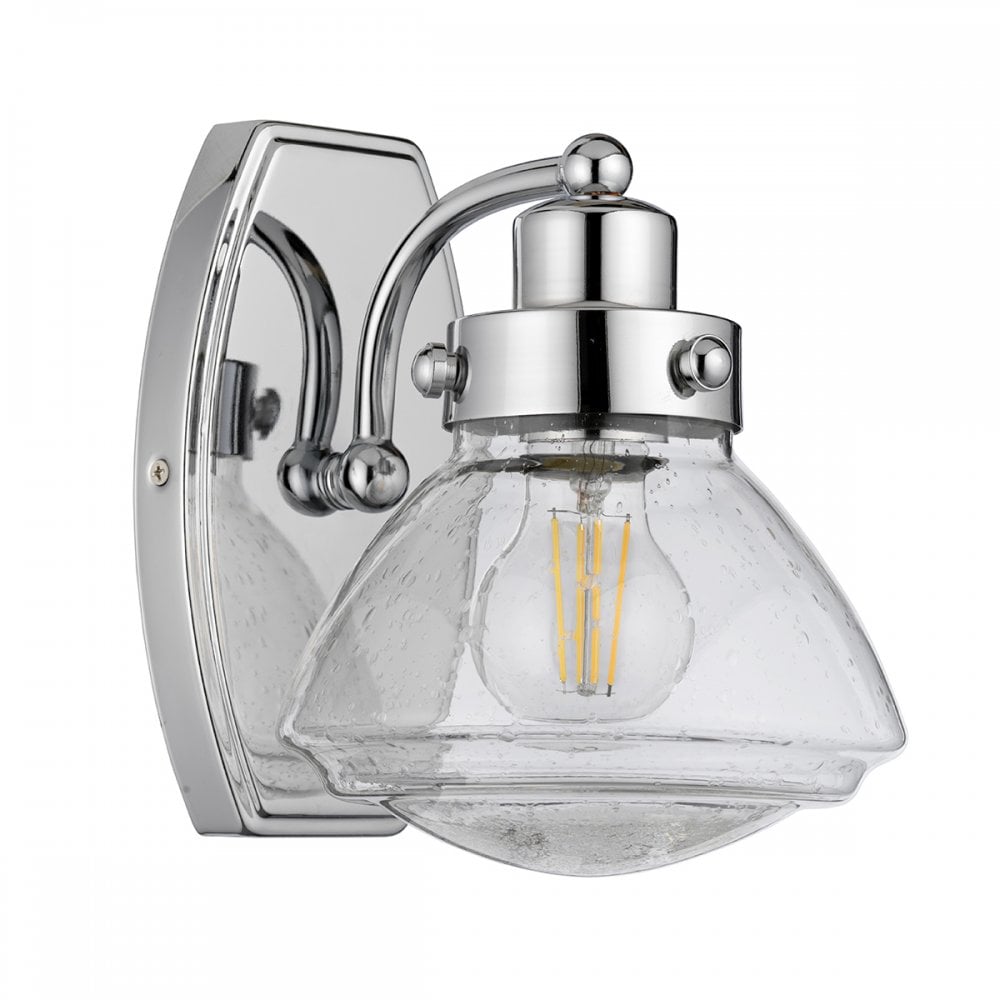 Scholar 1 Light Wall Light In Polished Chrome Finish IP44 QN-SCHOLAR1